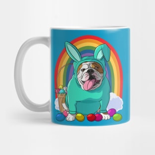 English Bulldog Happy Easter Bunny Pajamas Mug